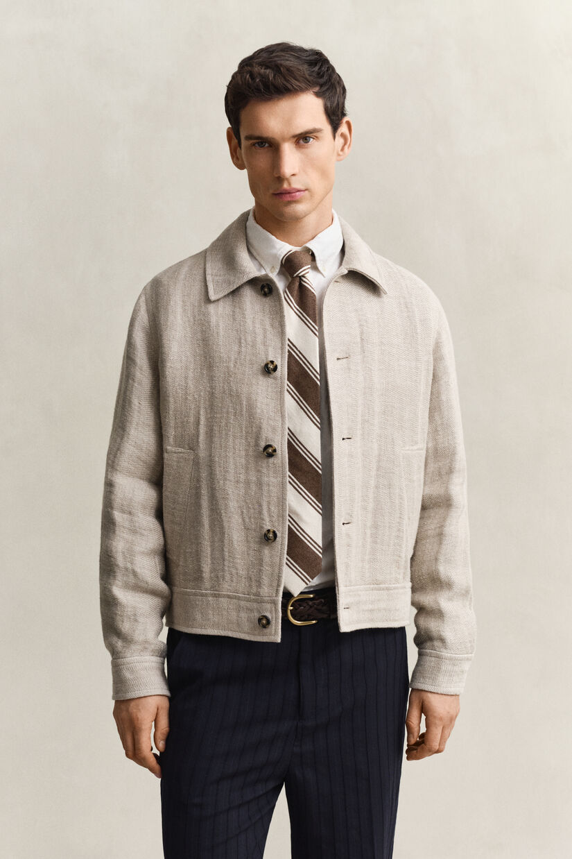 Veste en lin d&eacute;lav&eacute;