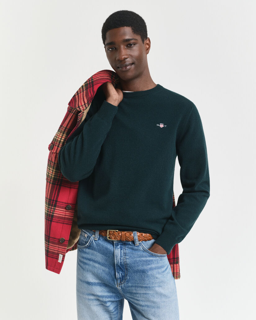 Pull ras du cou en laine d'agneau ultrafine