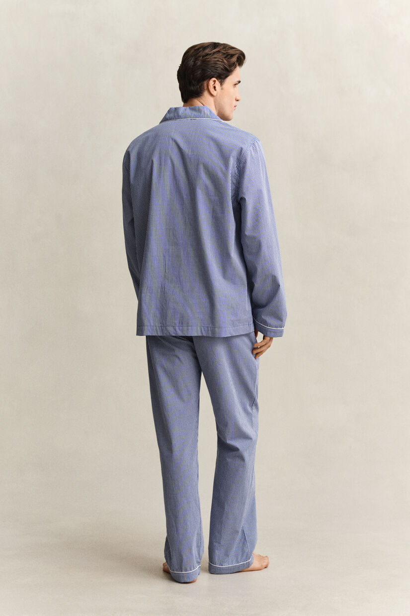 Pyjama en popeline &agrave; carreaux vichy