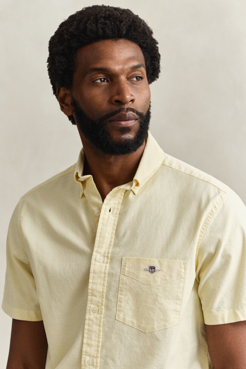 Chemise &agrave; manches courtes en coton Oxford classique