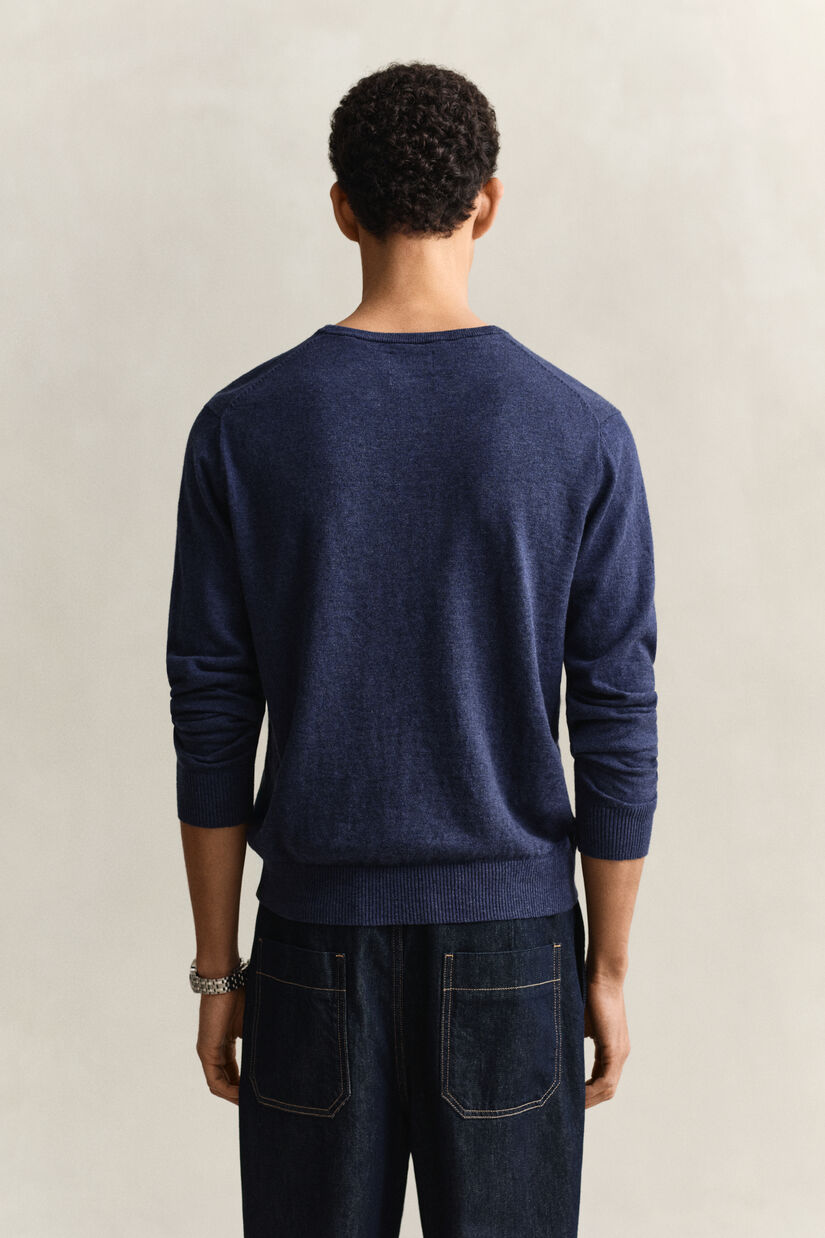 Pull en coton m&eacute;lang&eacute; flamm&eacute;