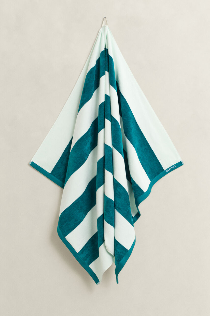 Serviette de plage &agrave; rayures &eacute;clatantes