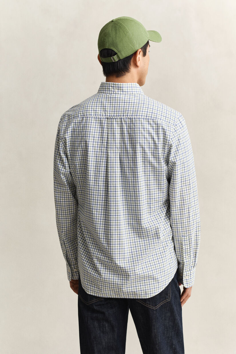 Chemise en popeline &agrave; carreaux classique