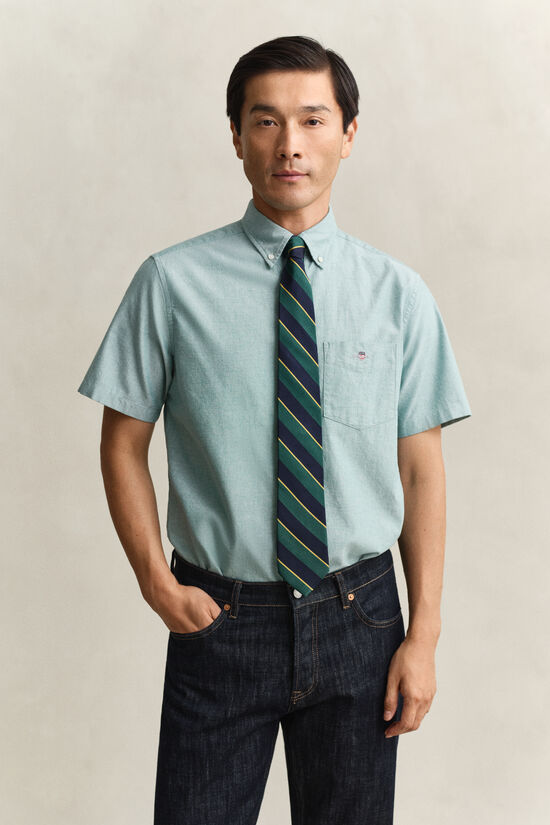 Chemise &agrave; manches courtes en coton Oxford classique
