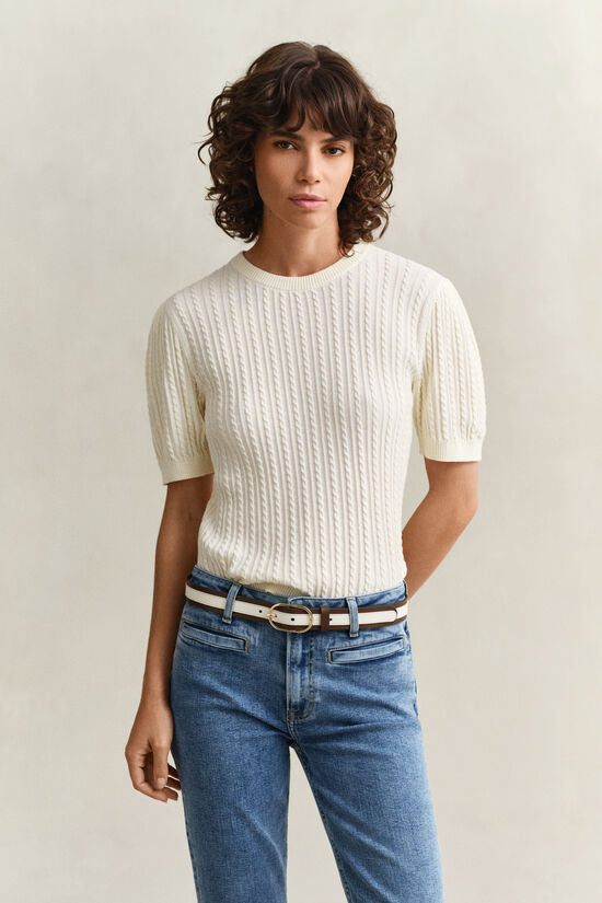 Pull &agrave; manches courtes en coton