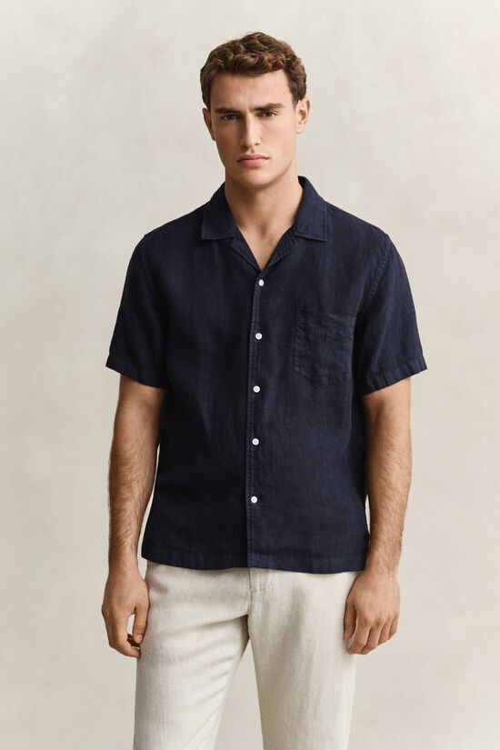 Chemise &agrave; manches courtes en lin