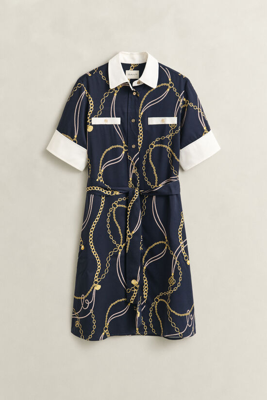 Robe-chemise de couleurs contrast&eacute;es