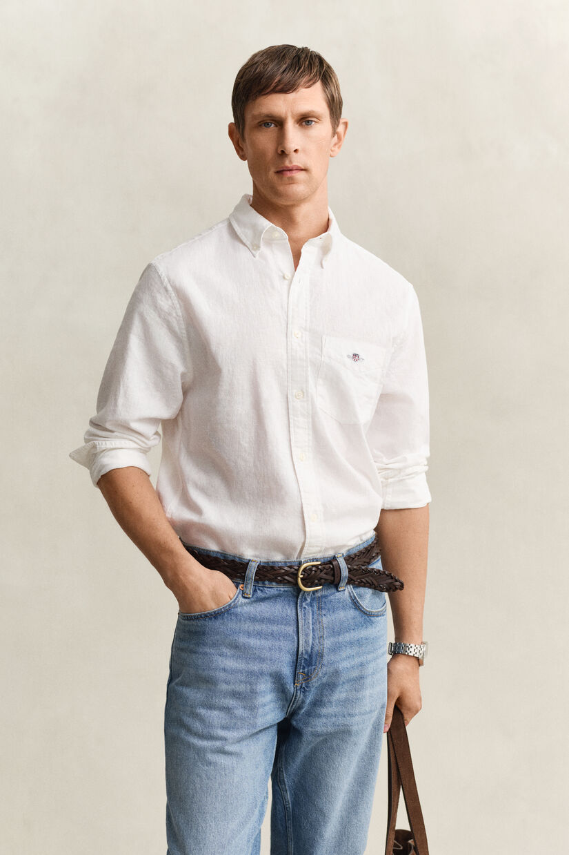 Chemise en lin m&eacute;lang&eacute;