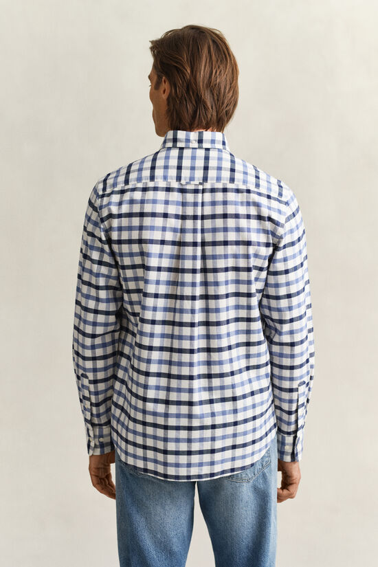 Chemise coupe regular en coton Oxford &agrave; carreaux