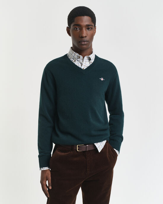 Pull col V en laine d'agneau ultrafine