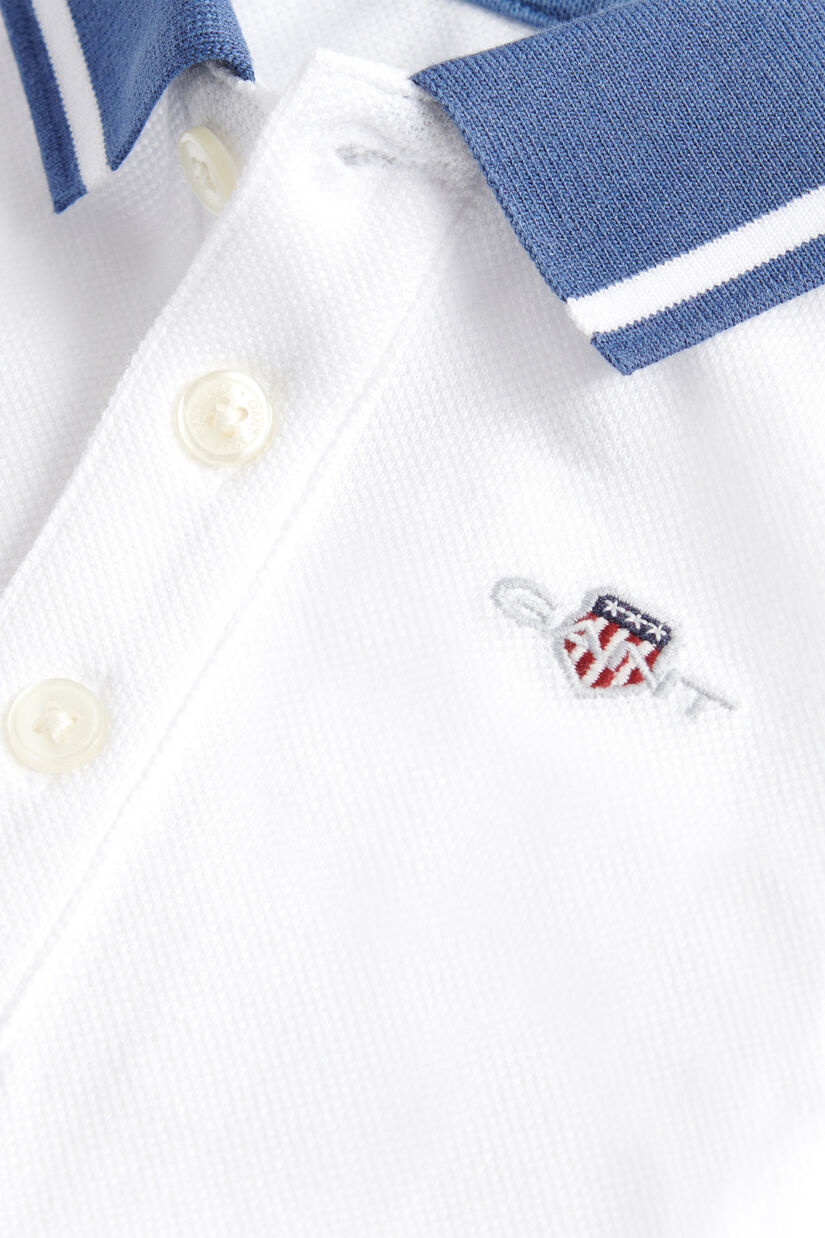 Barboteuse avec col fa&ccedil;on polo pour b&eacute;b&eacute; gar&ccedil;on