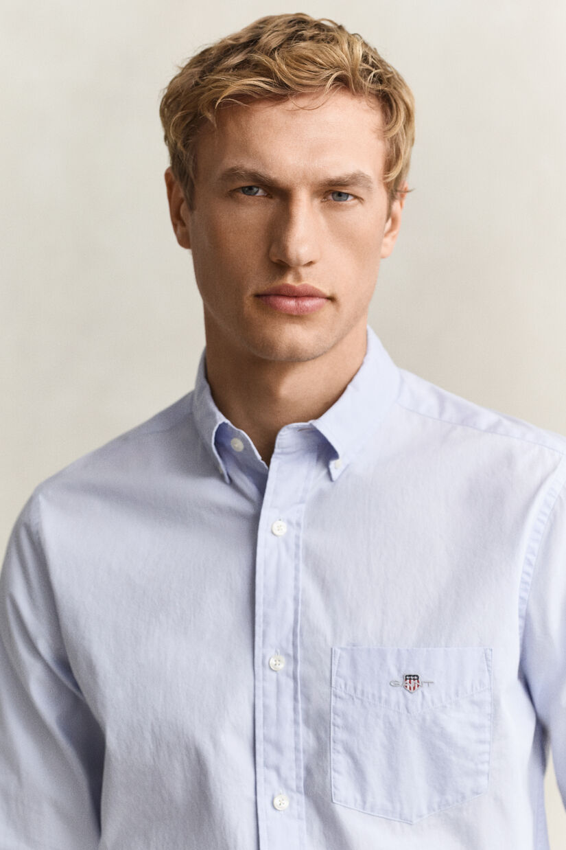 Chemise coupe regular en popeline classique
