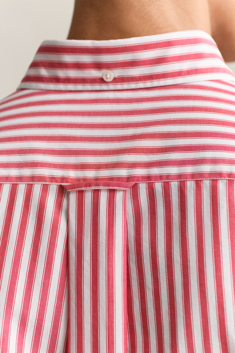 Chemise en popeline &agrave; rayures classique