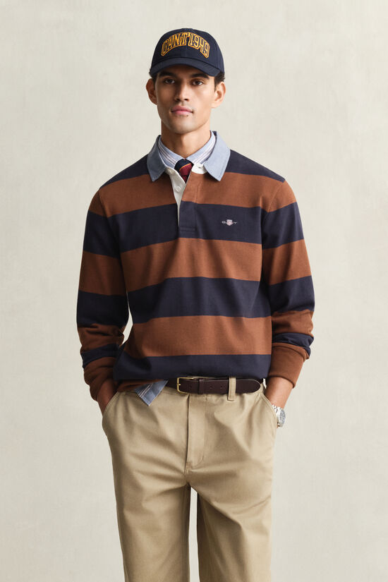 Heavy Rugger &agrave; rayures avec col en chambray