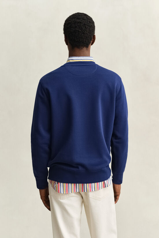 Sweat-shirt col rond avec &eacute;cusson