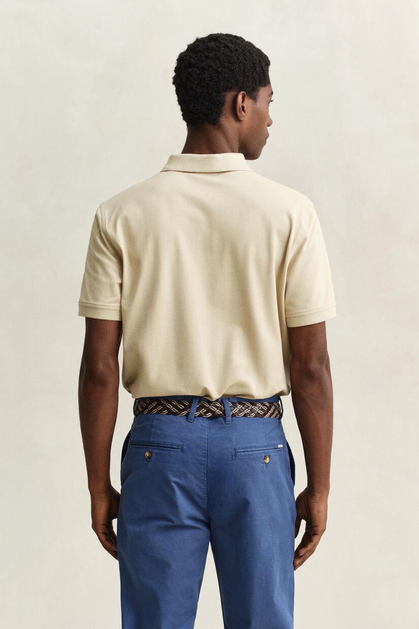 Polo en coton piqu&eacute; contrastant