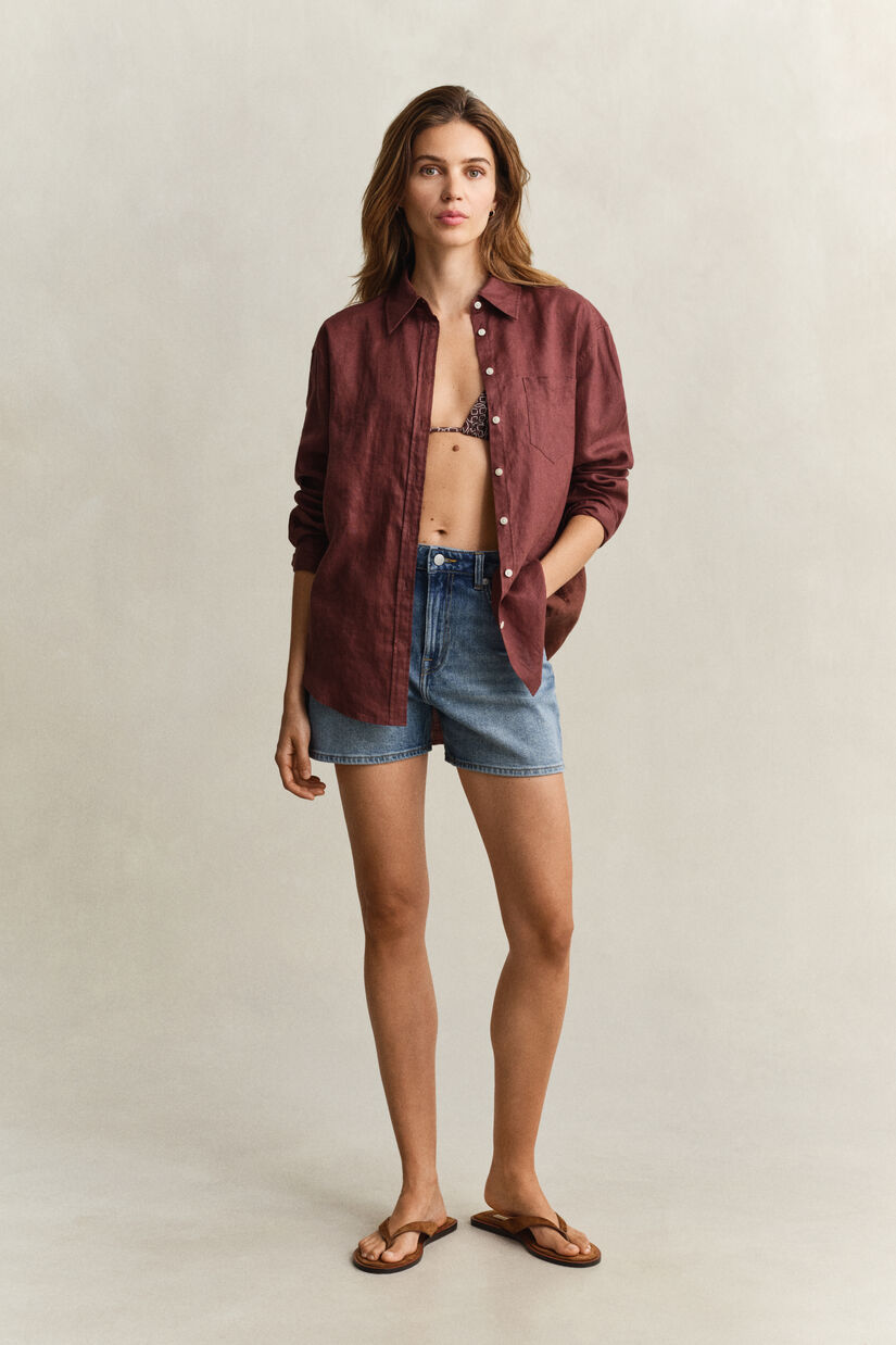 Chemise relaxed fit en lin