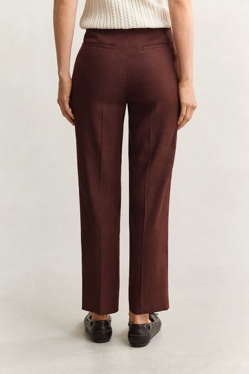 Pantalon habill&eacute; en lin stretch