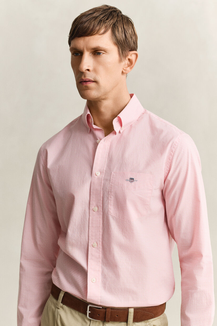 Chemise vichy en popeline classique