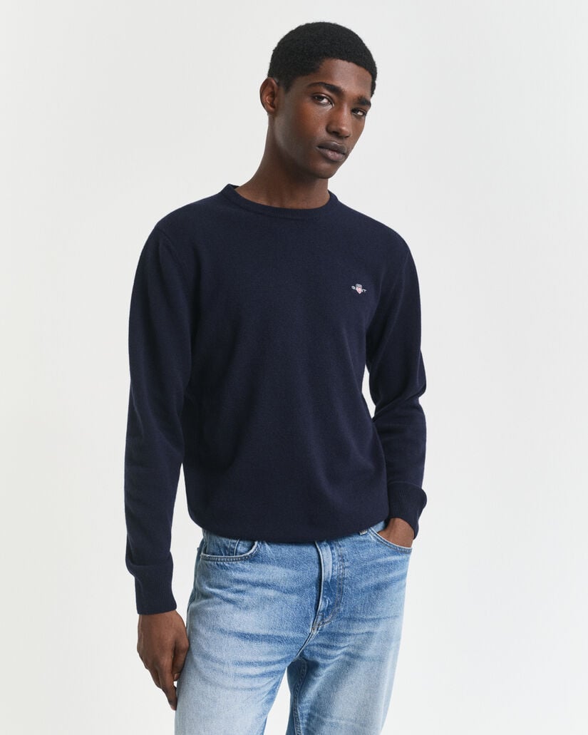 Pull ras du cou en laine d'agneau ultrafine