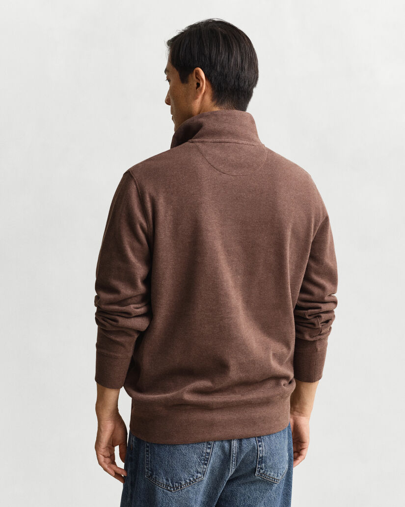Sweat-shirt &agrave; demi-zip Sacker Rib