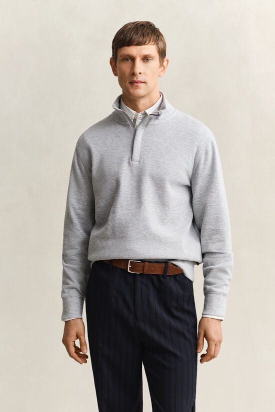 Sweat-shirt &agrave; demi-zip Sacker Rib