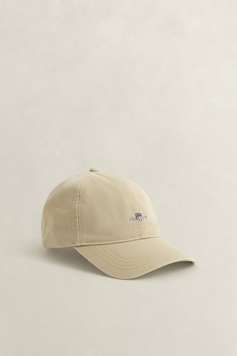 Casquette en serg&eacute; de coton avec &eacute;cusson