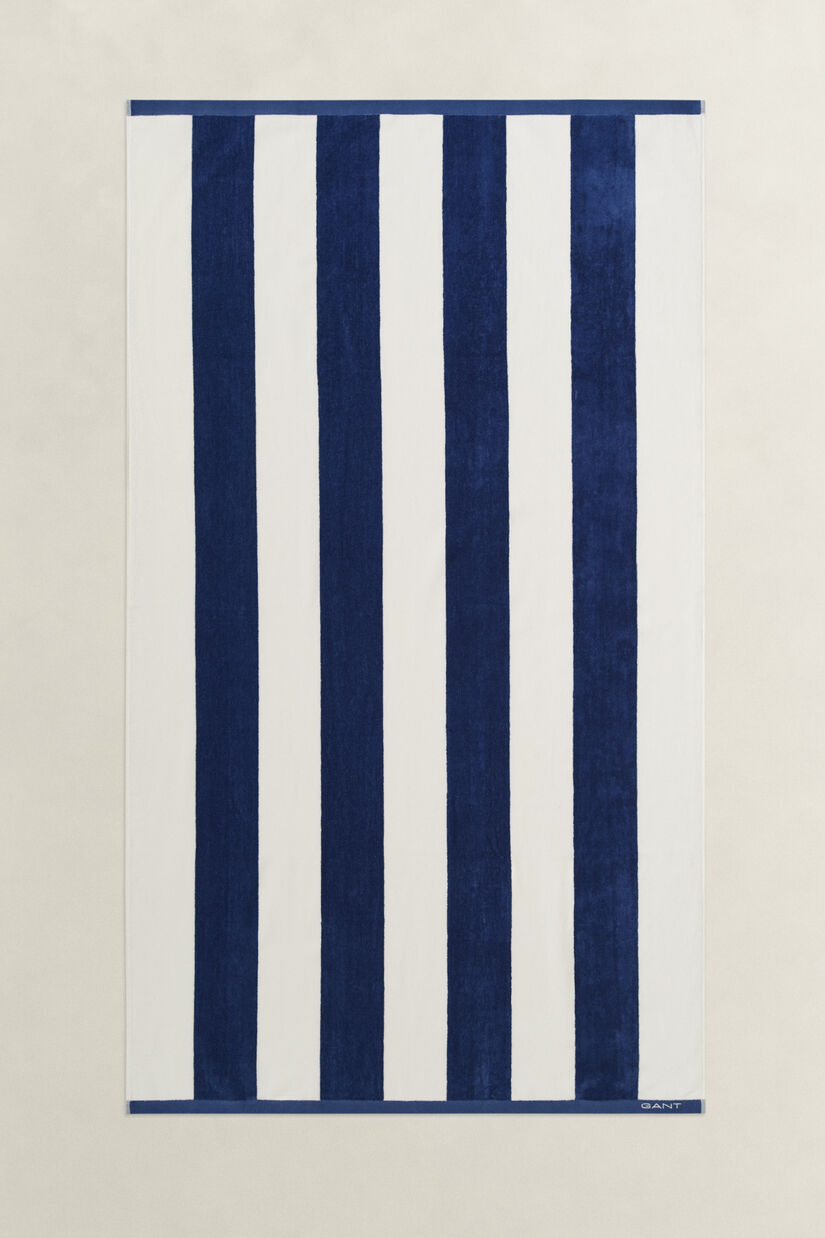 Serviette de plage &agrave; rayures &eacute;clatantes