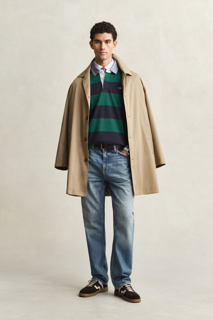 Heavy Rugger &agrave; rayures avec col en chambray