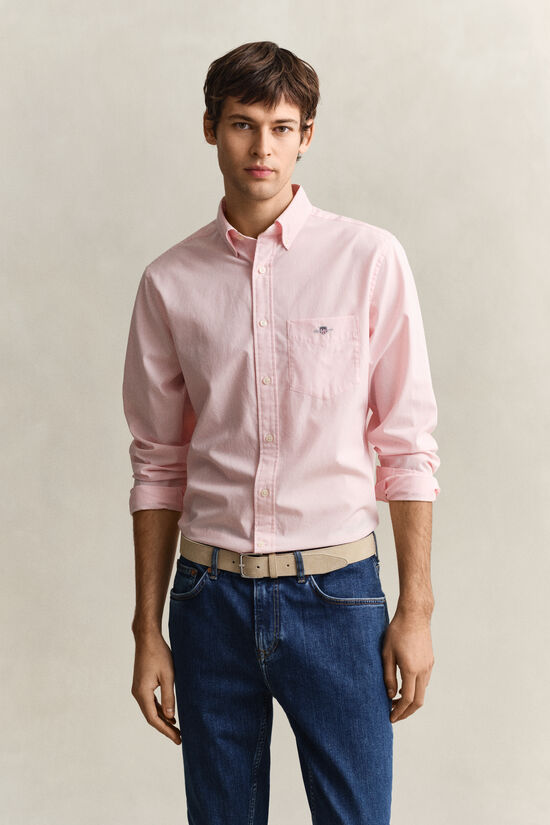 Chemise en popeline classique &agrave; rayures Banker