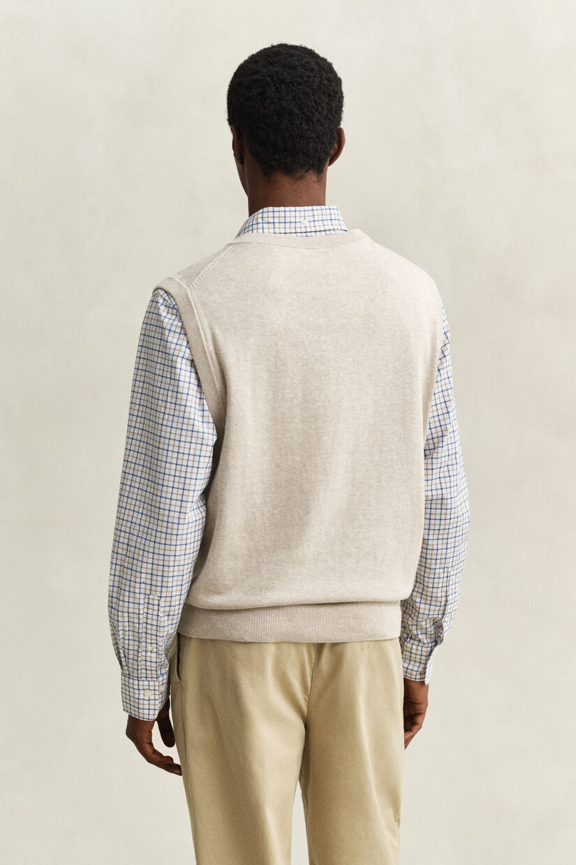 Pull sans manches en coton classique