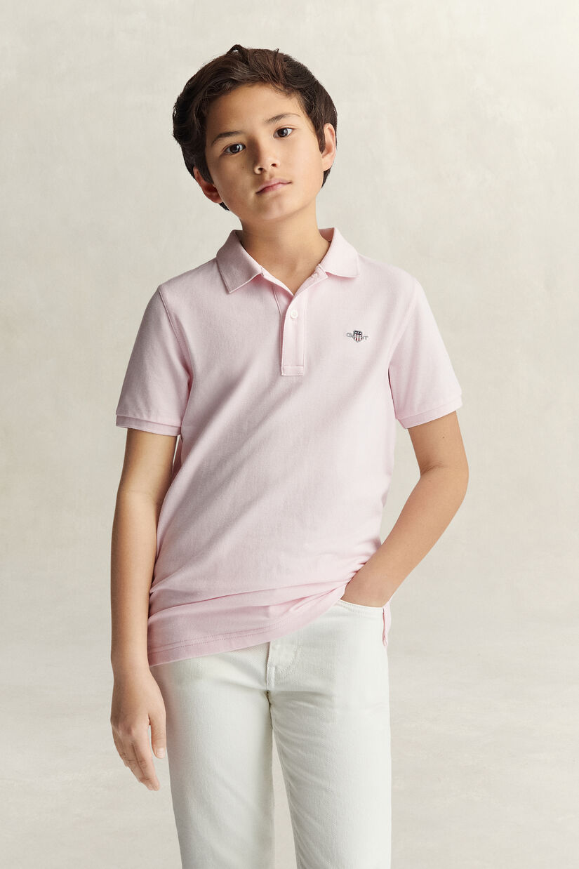 Polo en coton piqu&eacute; Shield Ado