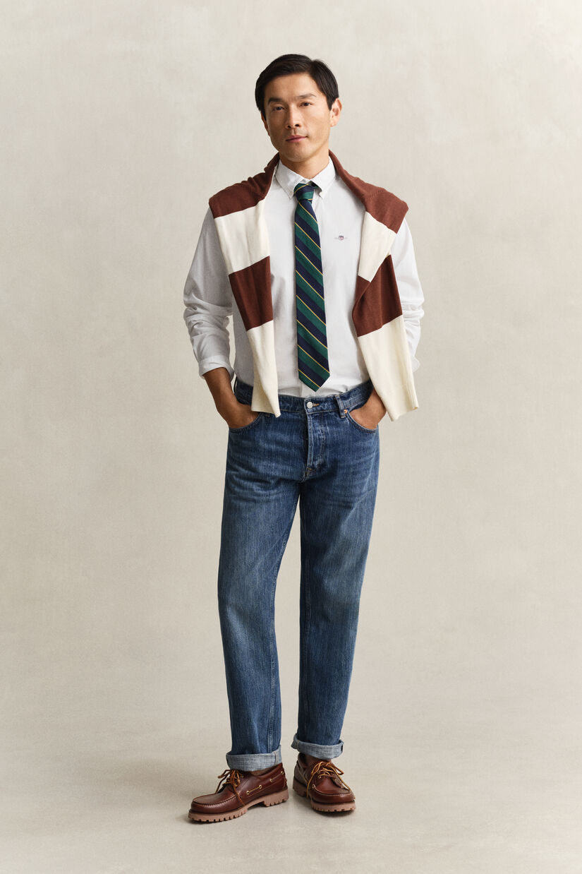 Chemise coupe slim en popeline classique