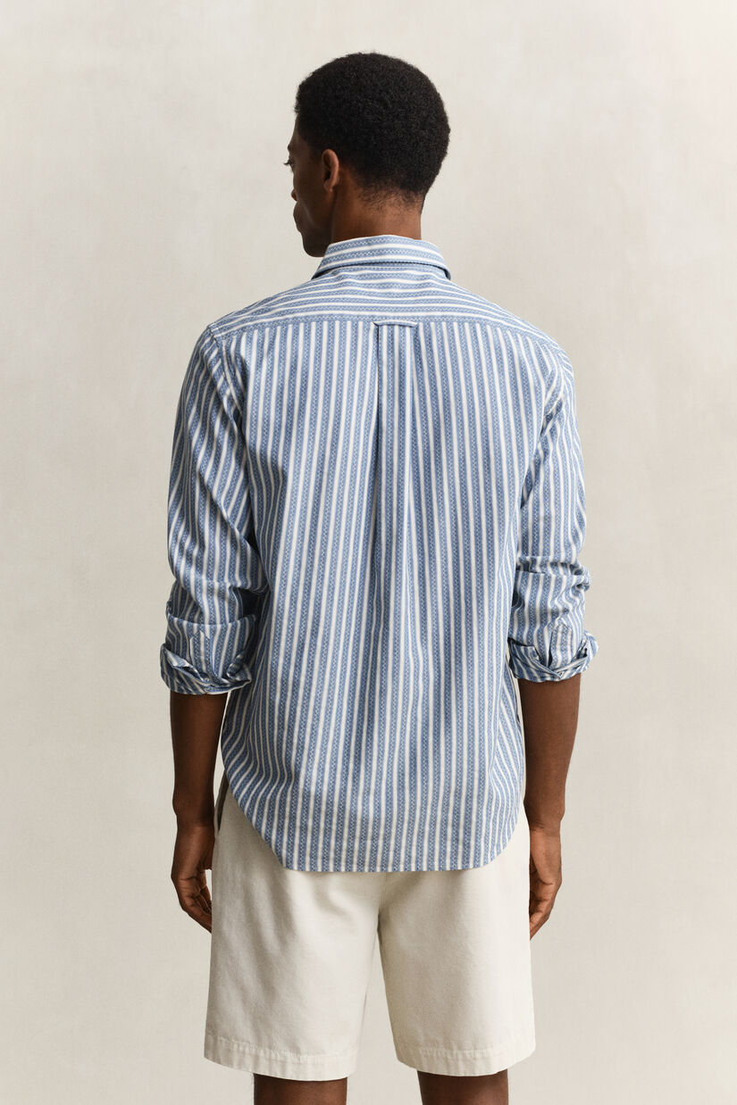 Chemise coupe regular &agrave; rayures dobby
