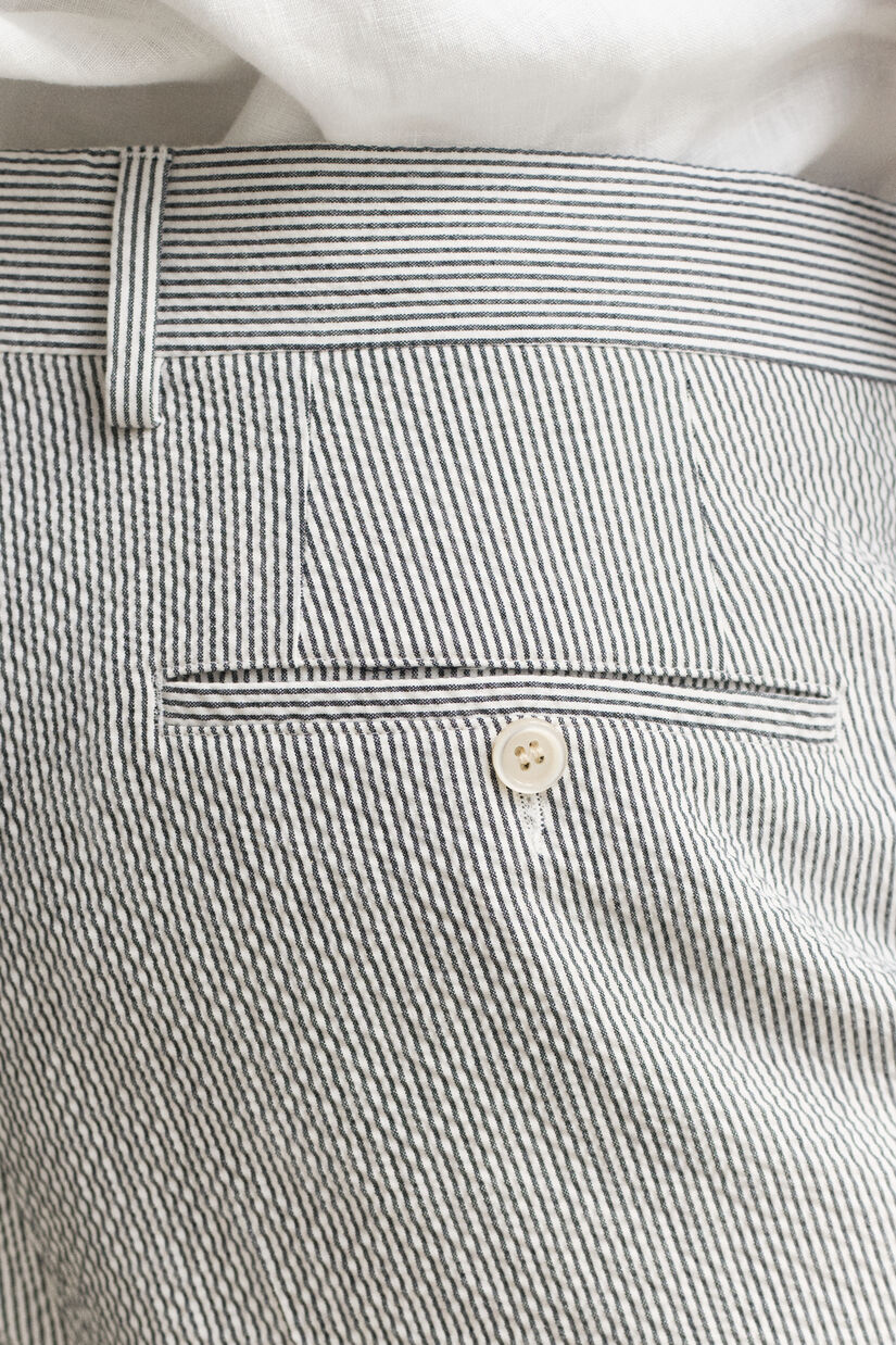 Pantalon de costume en seersucker