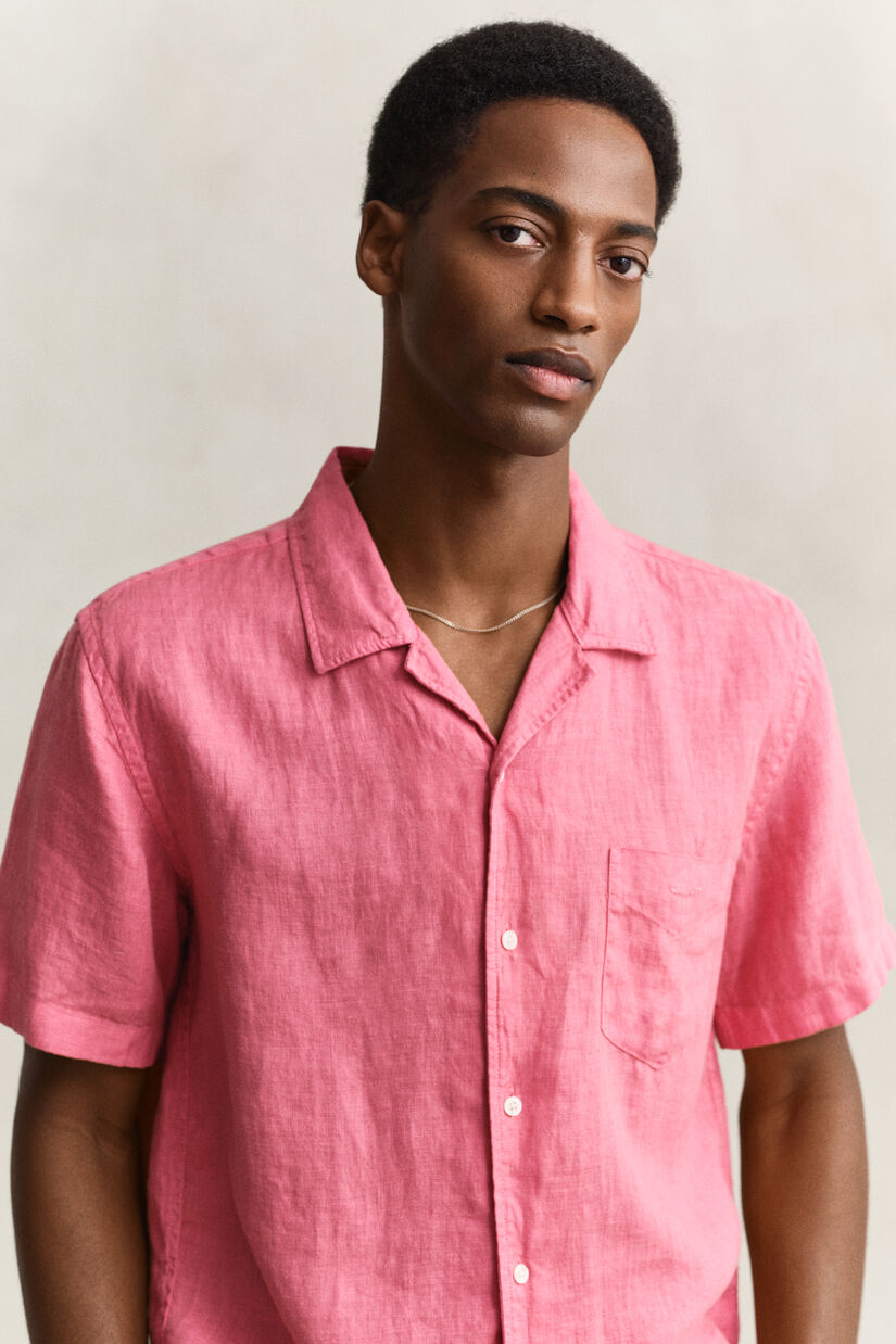 Chemise &agrave; manches courtes en lin