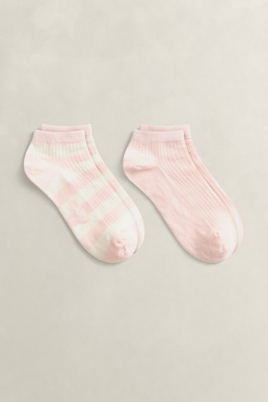 Lot de 2&nbsp;paires de socquettes unies et &agrave; rayures