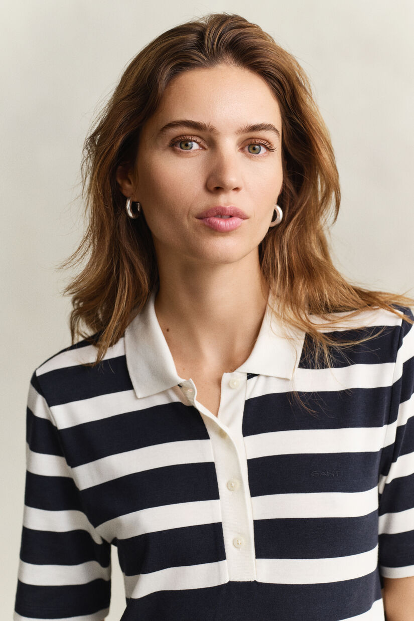 Robe polo &agrave; rayures
