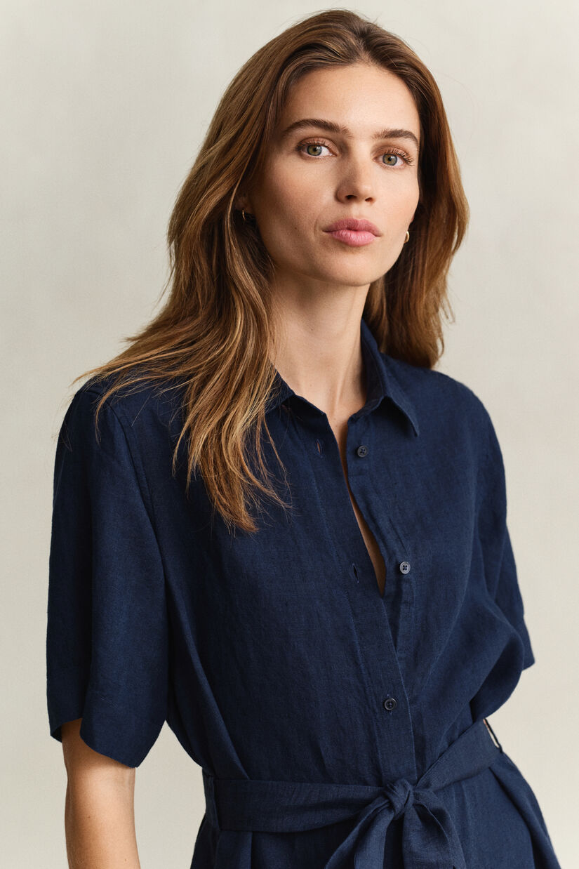 Robe-chemise en lin