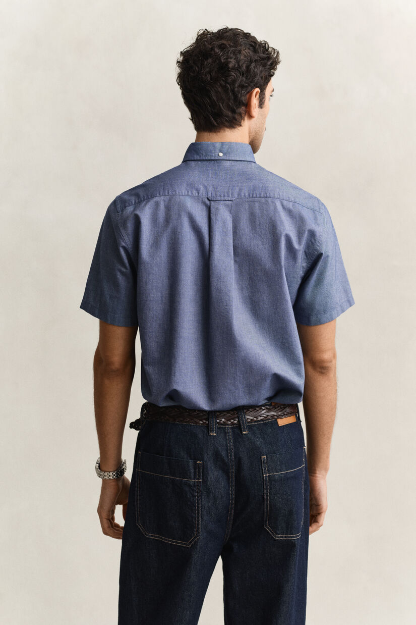 Chemise &agrave; manches courtes en coton Oxford classique