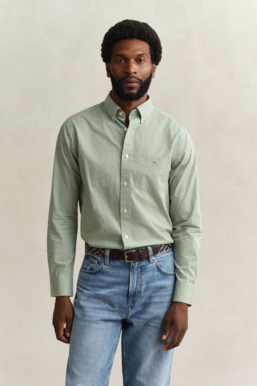 Chemise vichy en popeline classique