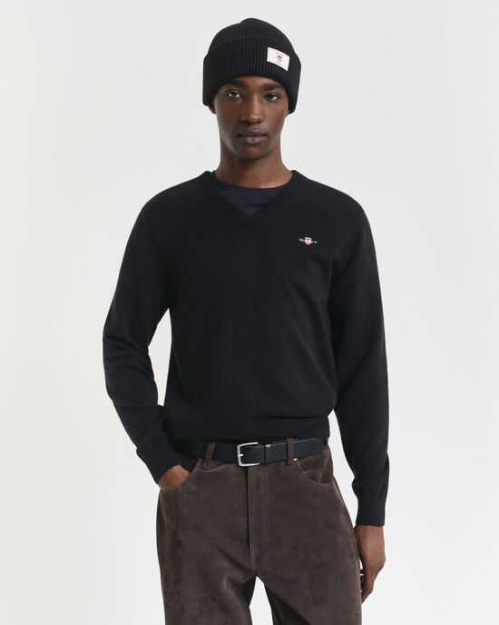 Pull col V en laine d'agneau ultrafine
