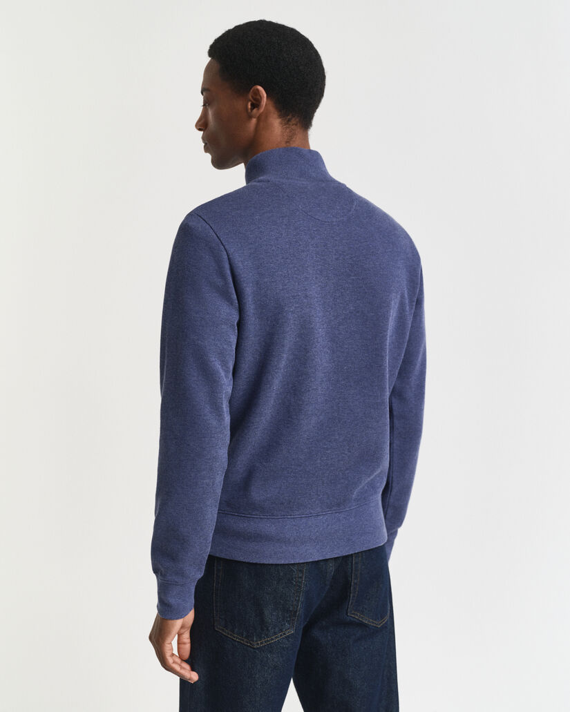Sweat-shirt &agrave; demi-zip Sacker Rib