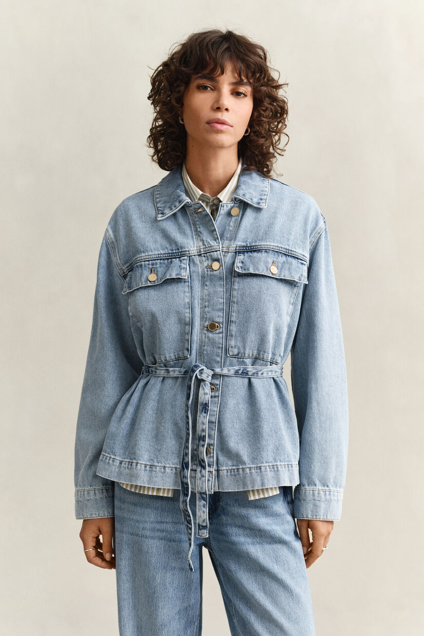 Veste en denim nou&eacute;e