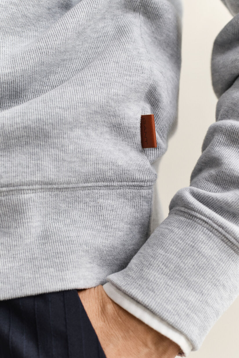 Sweat-shirt &agrave; demi-zip Sacker Rib