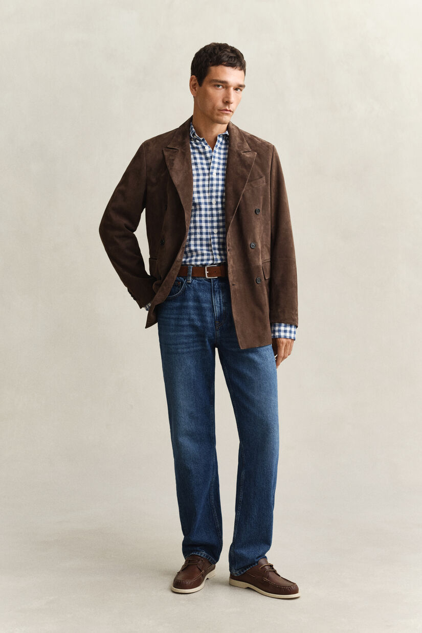Chemise vichy en lin m&eacute;lang&eacute;
