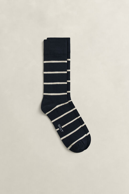 Chaussettes c&ocirc;tel&eacute;es &agrave; rayures