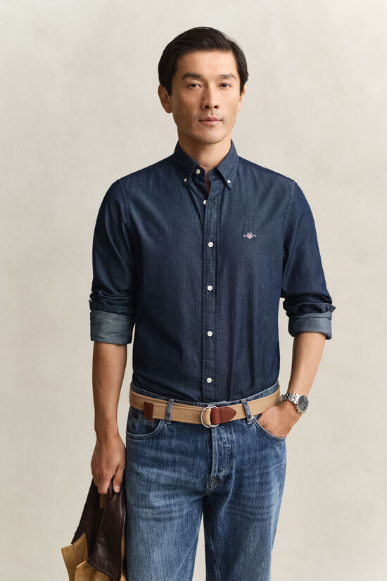 Chemise coupe slim indigo