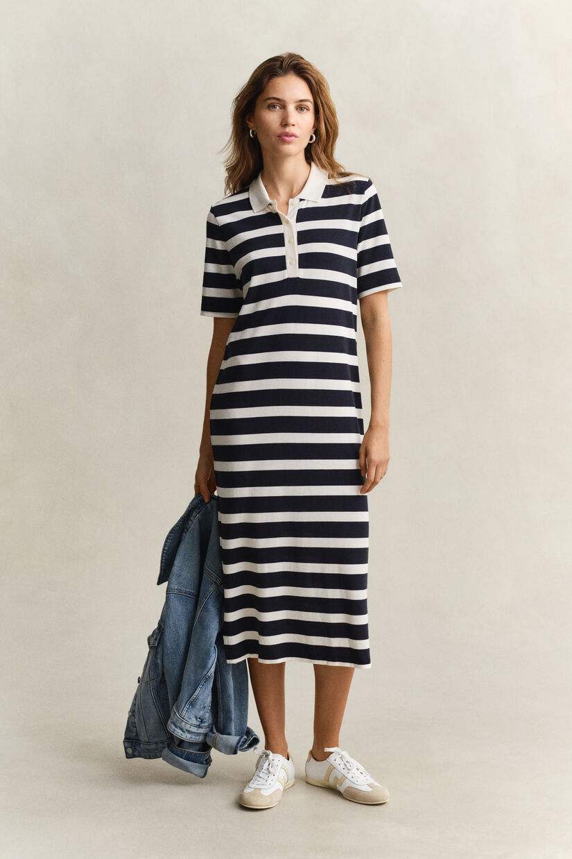 Robe polo &agrave; rayures