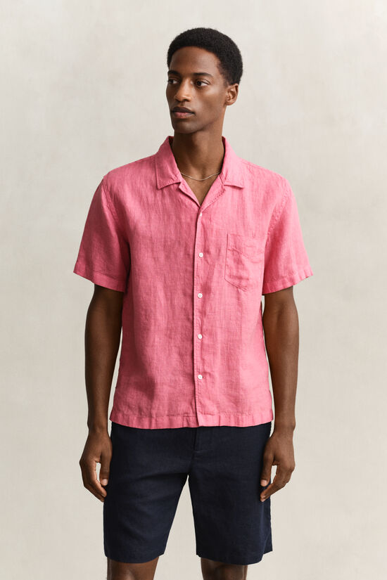 Chemise &agrave; manches courtes en lin